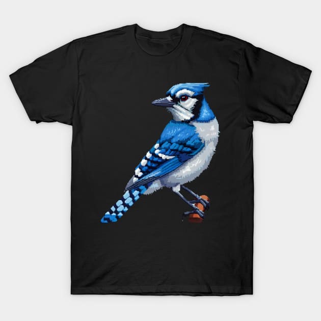 16-Bit Blue Jay T-Shirt by Animal Sphere